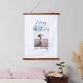 メリークリスマスペット犬の猫の写真の休日のギフト低 吊り下げ型タペストリー (寝室)