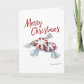 メリークリスマスペパーミンツ5x7グリーティングカード カード (正面)