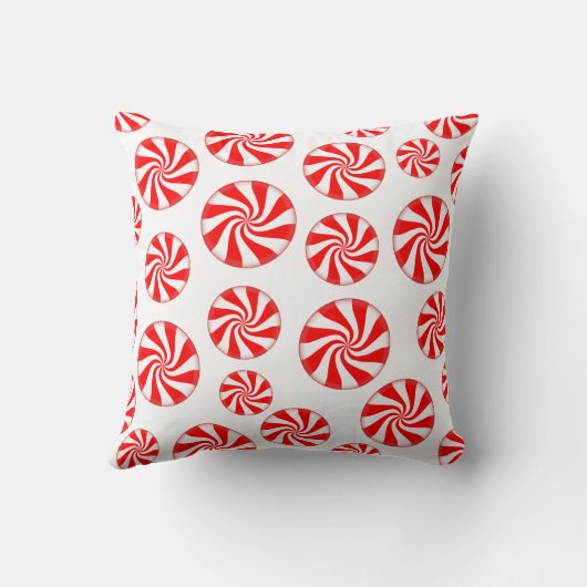 メリークリスマスペパーミントの渦巻き菓子 クッション (裏面)