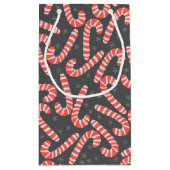 メリークリスマスペパーミントキャンディカネススノーフレーク スモールペーパーバッグ (裏面)