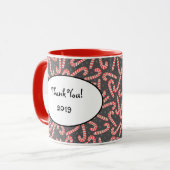 メリークリスマスペパーミントキャンディカネススノーフレーク マグカップ (正面左)