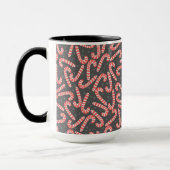 メリークリスマスペパーミントキャンディカネススノーフレーク マグカップ (左)