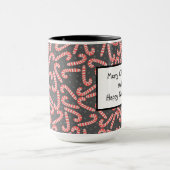 メリークリスマスペパーミントキャンディカネススノーフレーク マグカップ (中央)