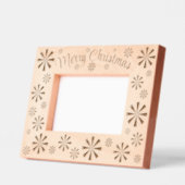 メリークリスマスペパーミントキャンディストライプー レーザー彫刻フレーム (左)
