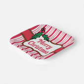 メリークリスマスペパーミント紙プレート ペーパープレート (傾斜あり)