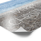 メリークリスマスペブルビーチ海海写真 フォトプリント            (角)