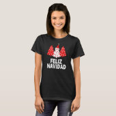 メリークリスマスペルーの木ペルー愛好家の旗フェル Tシャツ (正面フル)