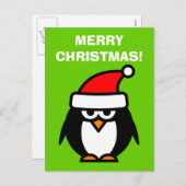 メリークリスマスペンギンの漫画はがき シーズンポストカード (正面/裏面)