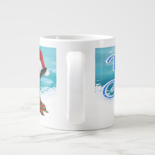 メリークリスマスペンギンスペシャルティマグク ジャンボコーヒーマグカップ (裏面)