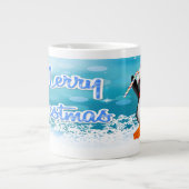 メリークリスマスペンギンスペシャルティマグク ジャンボコーヒーマグカップ (正面)