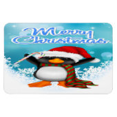 メリークリスマスペンギンフレックス磁石 マグネット (横)