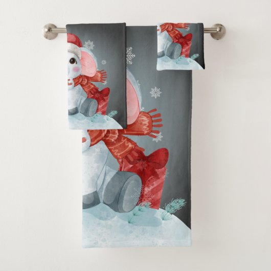 メリークリスマスペンギン子供へバスタオルセット バスタオルセット (インサイチュ)