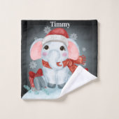 メリークリスマスペンギン子供へバスタオルセット バスタオルセット (ウォッシュタオル)