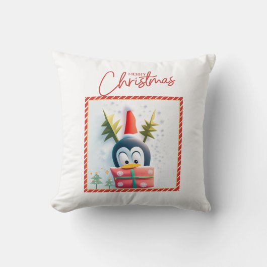 メリークリスマスペンギン クッション (正面)