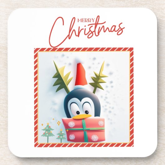 メリークリスマスペンギン コースター (正面)