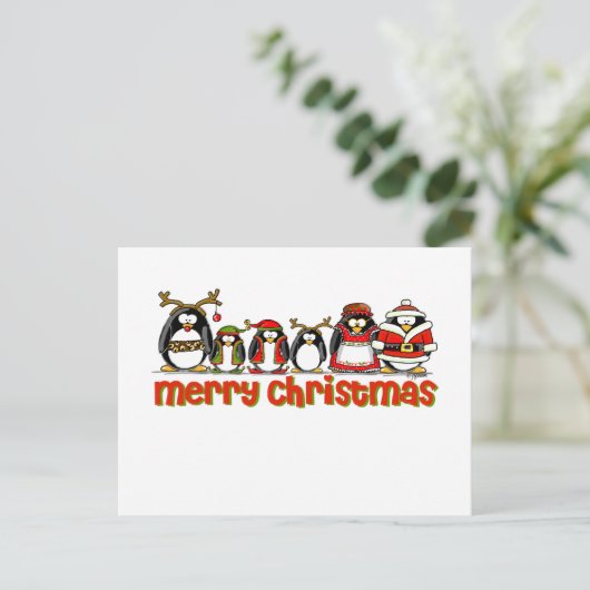 メリークリスマスペンギン シーズンポストカード (スタンド正面)