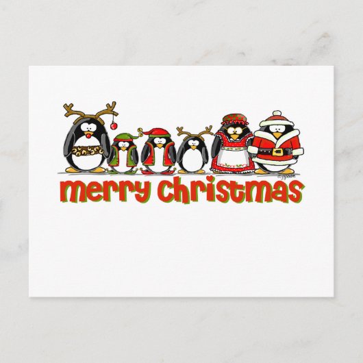 メリークリスマスペンギン シーズンポストカード (正面)