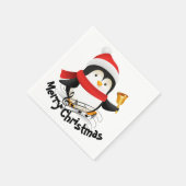 メリークリスマスペンギン スタンダードカクテルナプキン (角)