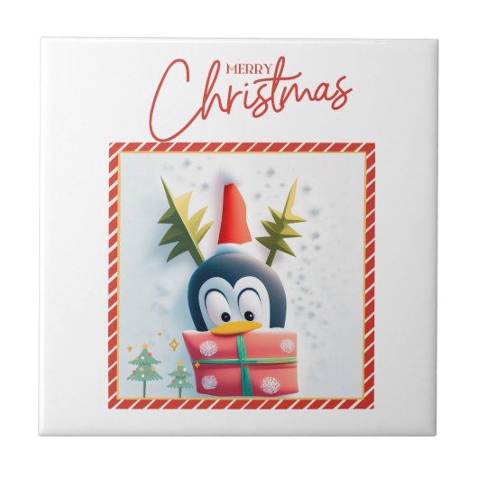 メリークリスマスペンギン タイル (正面)