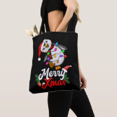 メリークリスマスペンギン トートバッグ (クローズアップ)