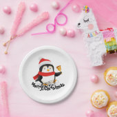 メリークリスマスペンギン ペーパープレート (パーティー)