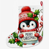 メリークリスマスペンギン ラージクリスマスストッキング (裏面)