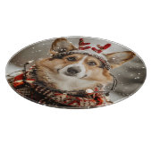 メリークリスマスペンブロークウェルシュコーギー犬 カッティングボード (角)