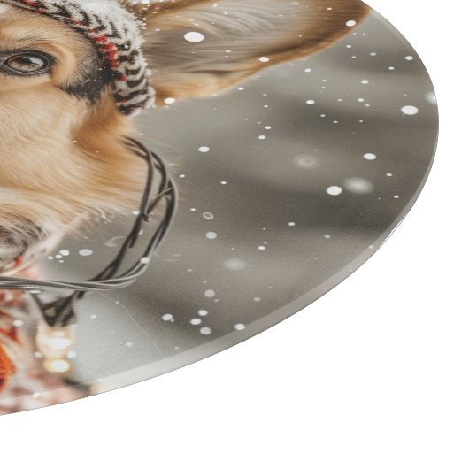 メリークリスマスペンブロークウェルシュコーギー犬 カッティングボード (角)