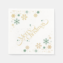 メリークリスマスペーパーナプキン スタンダードカクテルナプキン