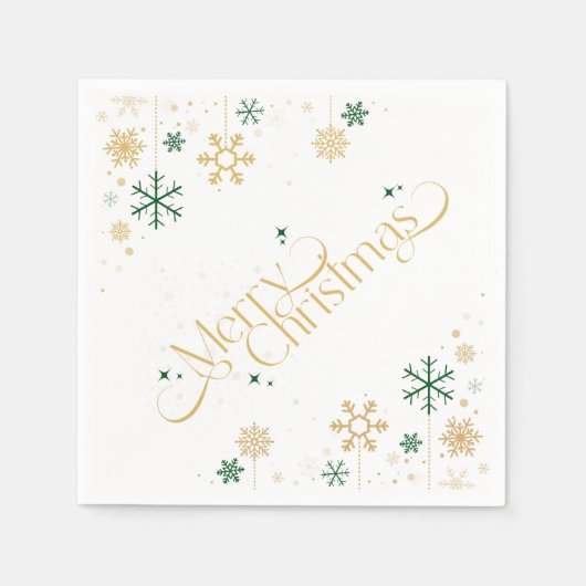 メリークリスマスペーパーナプキン スタンダードカクテルナプキン (正面)