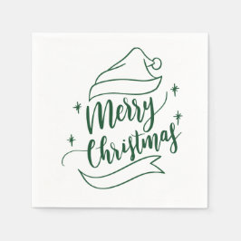 メリークリスマスペーパーナプキン スタンダードカクテルナプキン
