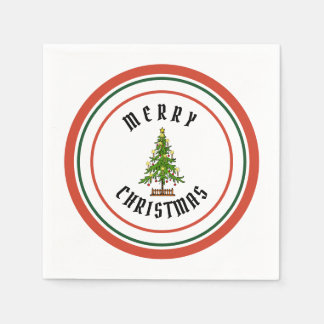 メリークリスマスペーパーナプキン スタンダードカクテルナプキン