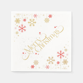 メリークリスマスペーパーナプキン スタンダードカクテルナプキン