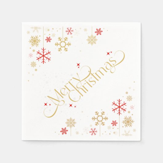 メリークリスマスペーパーナプキン スタンダードカクテルナプキン (正面)