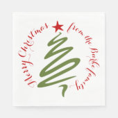 メリークリスマスペーパーナプキン スタンダードランチョンナプキン (正面)