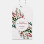 メリークリスマスホエレガントリ素朴デイフローラ ギフトタグ (裏面)