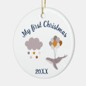 メリークリスマスホエールビューティフルドリームセラミックオーナ セラミックオーナメント (左)