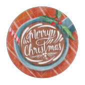 メリークリスマスホットココアコージーホリデー カッティングボード (正面)