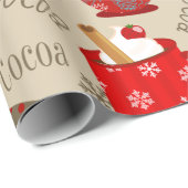 メリークリスマスホットココアラッピング紙 ラッピングペーパー (ロールコーナー)