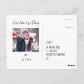 メリークリスマスホットコココカップル写真はがき ポストカード (裏面)