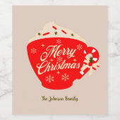 メリークリスマスホットチョコレートタン ワインラベル (シングルラベル)