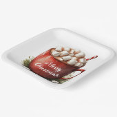 メリークリスマスホットチョコレート ペーパープレート (傾斜あり)