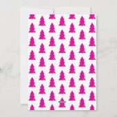 メリークリスマスホットピンククリスマスツリー シーズンカード (裏面)