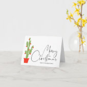 メリークリスマスホリディグリーツサボテン カード (黄色い花)