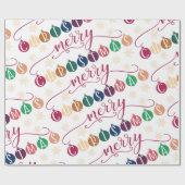メリークリスマスホリデイオーナメント ラッピングペーパー (フラット)