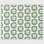 メリークリスマスホリデイリース ラッピングペーパー (フラット)