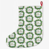 メリークリスマスホリデイリース ラージクリスマスストッキング (裏面)