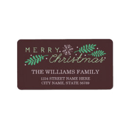 メリークリスマスホリデイ住所 シール