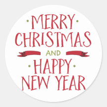メリークリスマスホリデイ封筒用シール