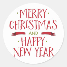 メリークリスマスホリデイ封筒用シール ラウンドシール